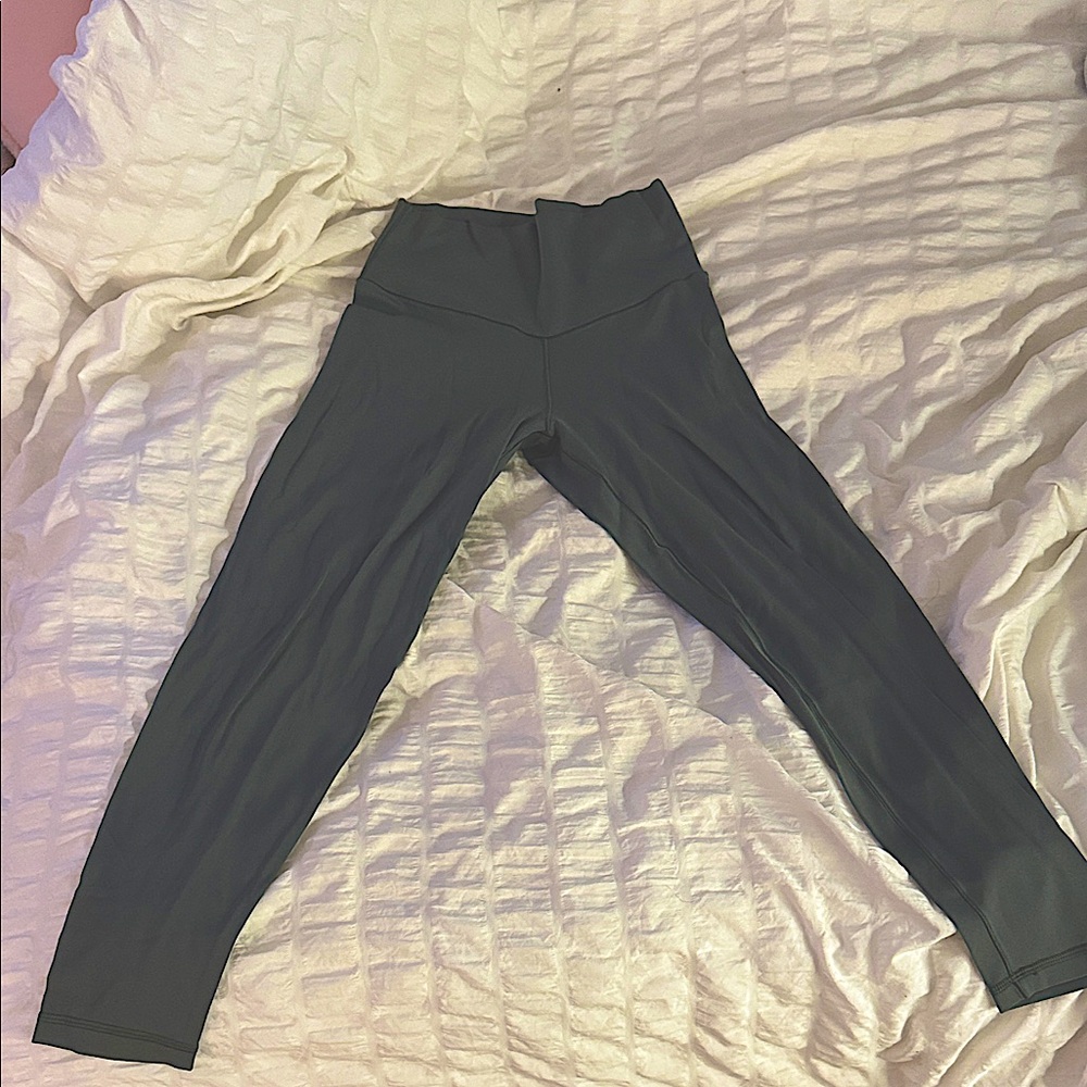 High-Waisted Grayish Green Leggings
